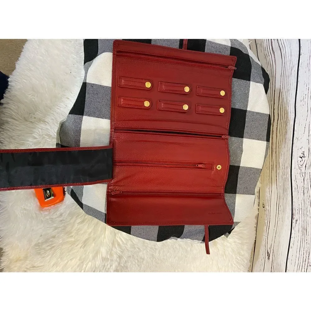 Red Jewelry Travel Roll